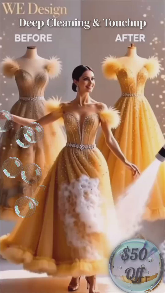 Gown deep clean & retouch